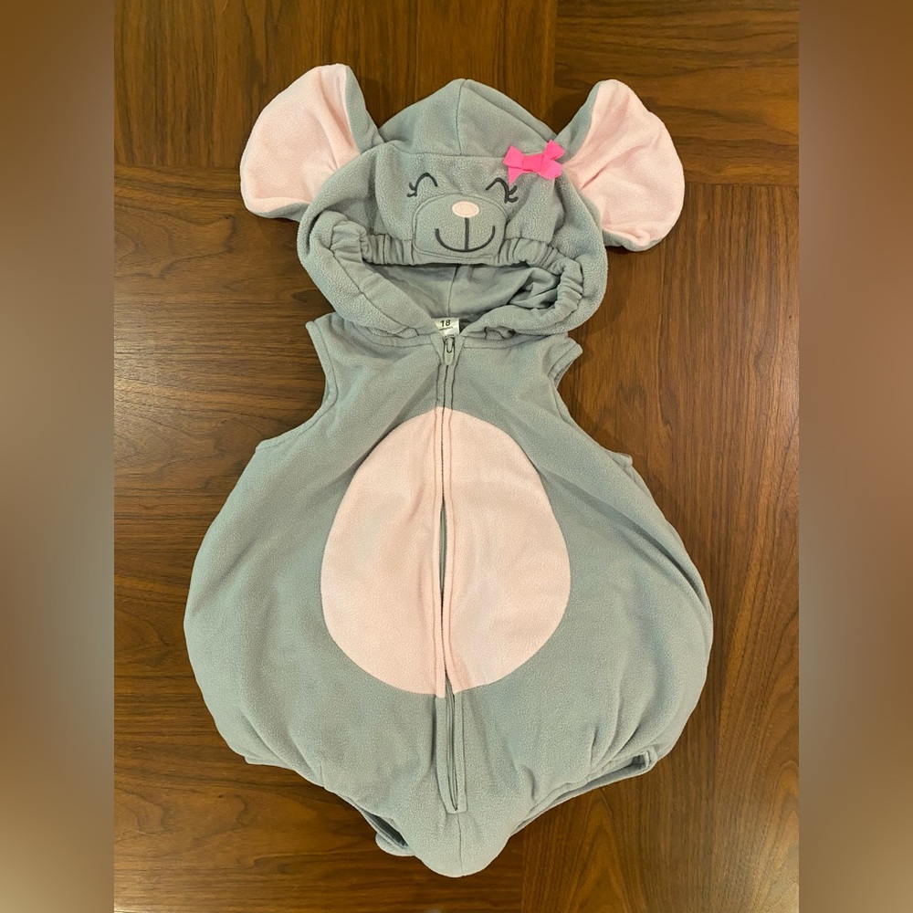 Carter's Gray and Pink Mouse Halloween Costume